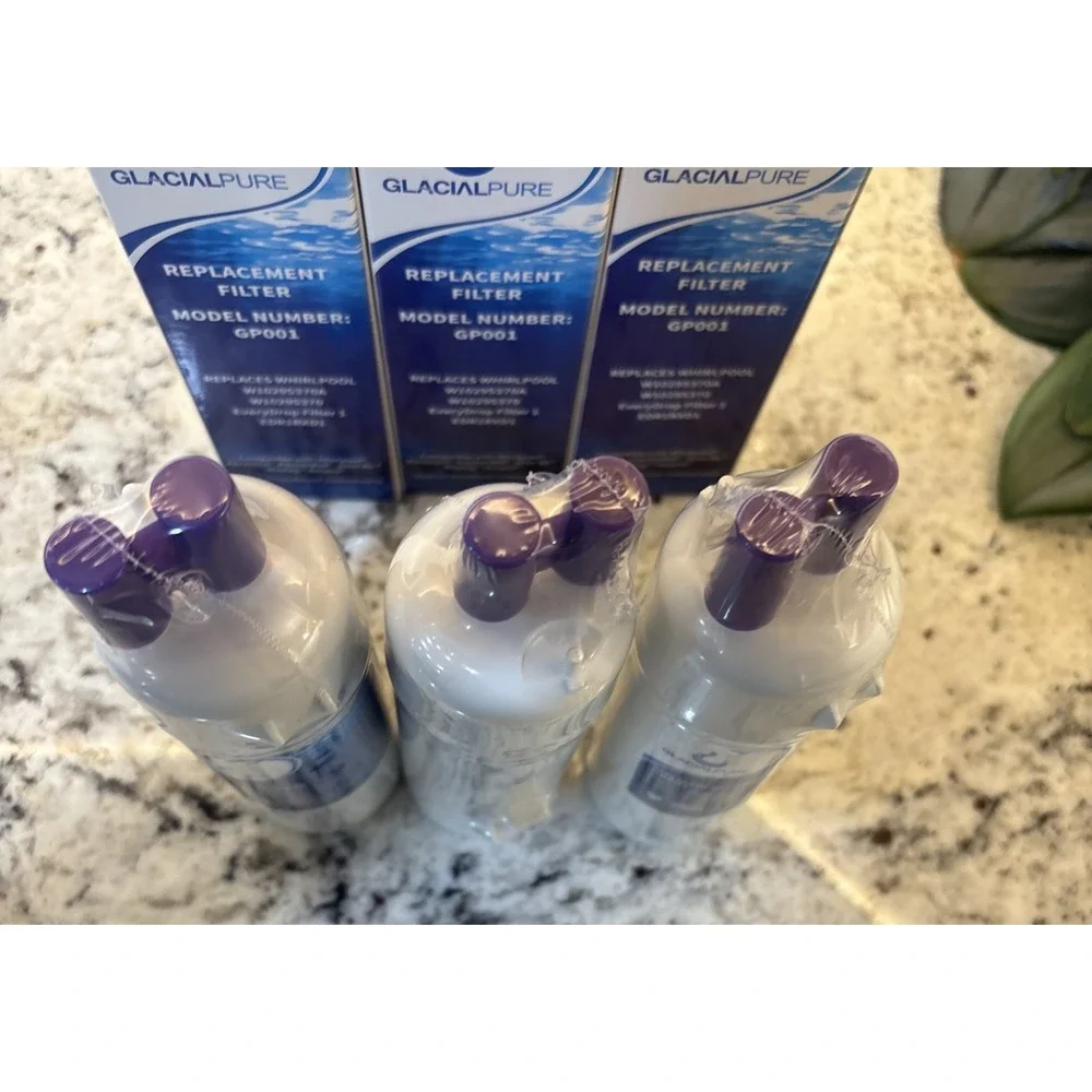 GlacialPure Replacement Refrigerator Water Filters Model GP001 Set of 3